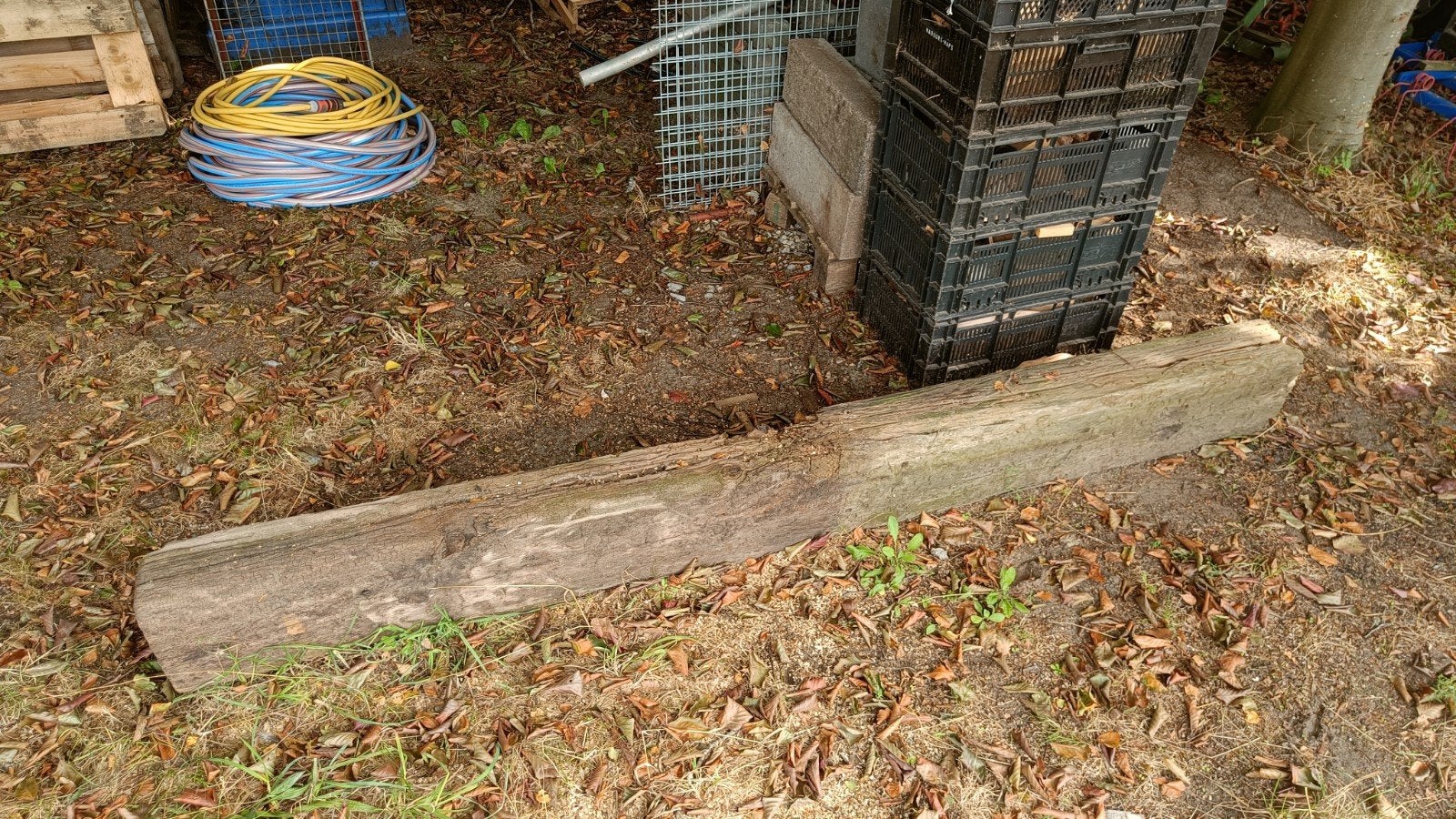 Gratis spoorbiels, Tuin en Terras, Palen, Balken en Planken, Ophalen, Gebruikt, 180 tot 250 cm, Palen
