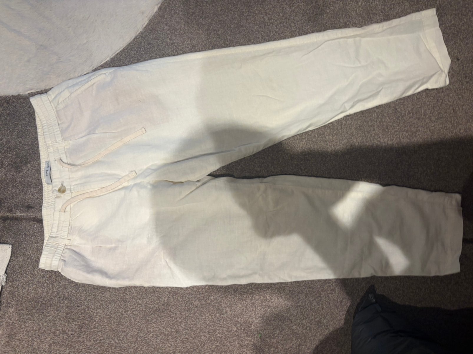 Linnen broek heren, Ophalen of Verzenden, Zo goed als nieuw, Beige