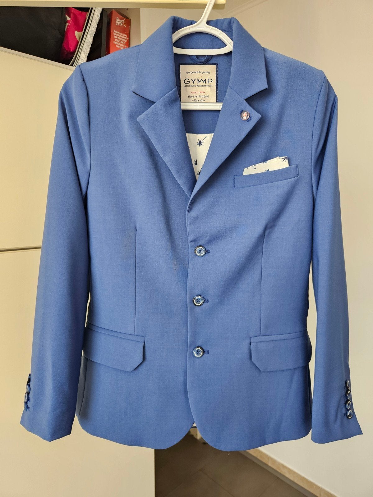 Nieuw GYMP Jongens Colbert Blazer Blauw feest Bruiloft maat, Ophalen, Nieuw, Jongen, Jas