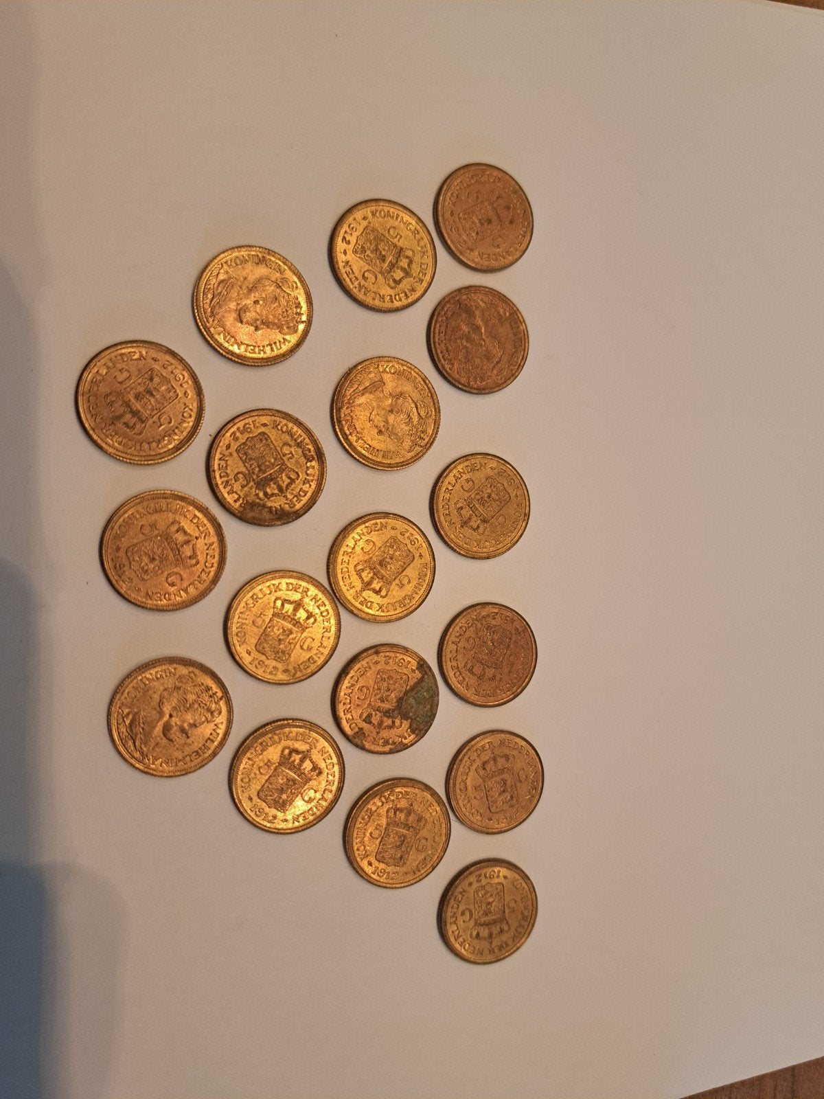 nep Gouden 5  gulden munten Koningin Wilhelmina, Ophalen of Verzenden, Koningin Wilhelmina, Overige waardes, Setje