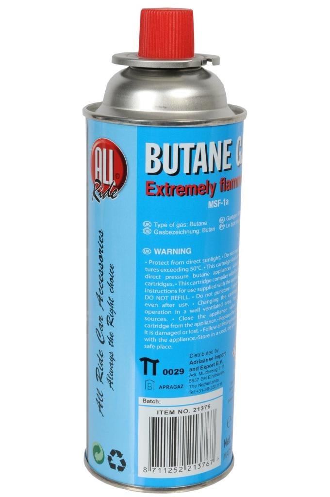 ALL RIDE Butaangas 227g navulling 28 stuks, Ophalen of Verzenden, Nieuw, Net of Fuik