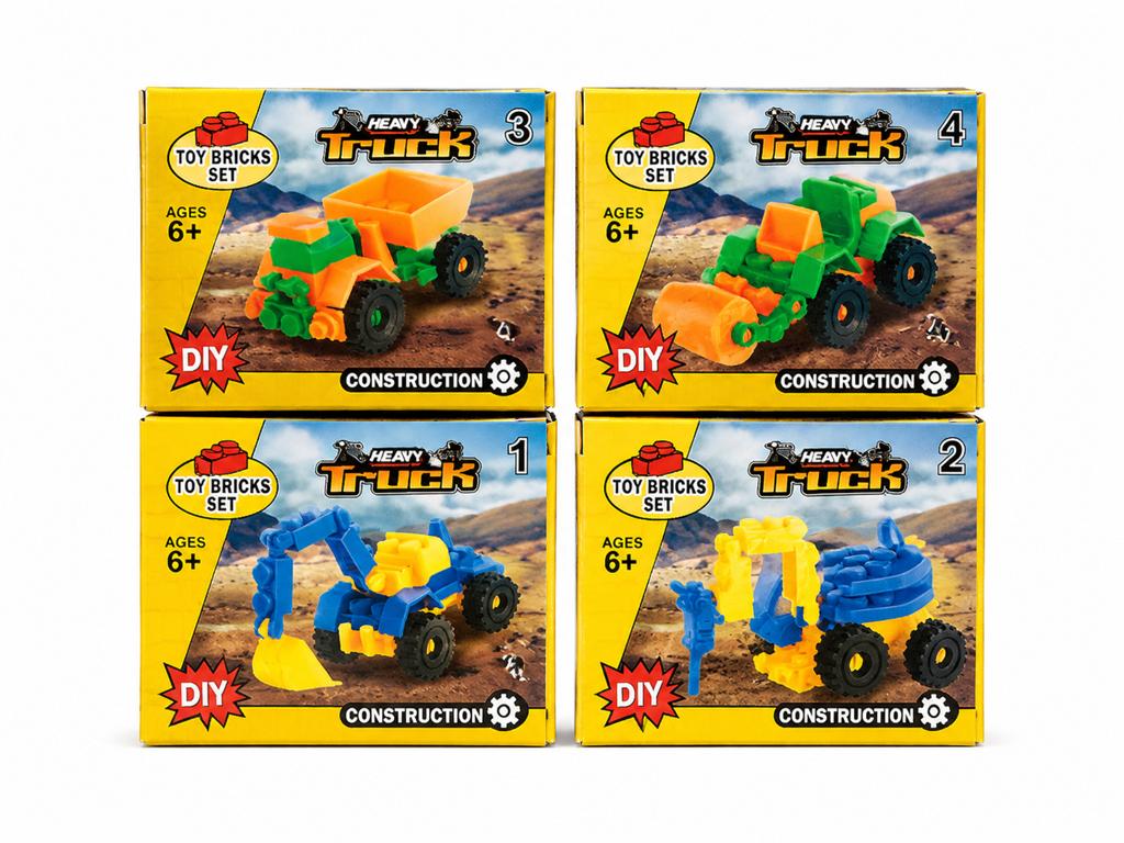 Partij Heavy Truck Toy Bricks Set bouwset 4 var. - 90+ stuks, Kinderen en Baby's, Speelgoed | Bouwstenen, Overige merken, ., Nieuw