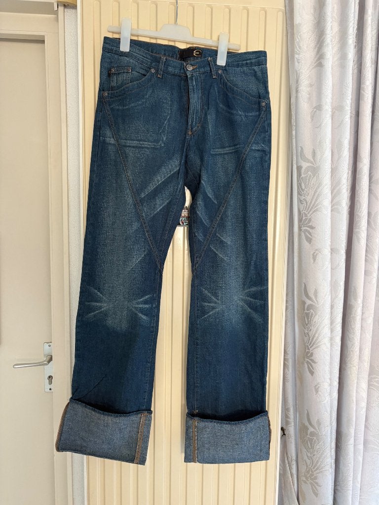 Just Cavalli Jeans - Donkerblauwe spijkerbroek, Kleding | Heren, Blauw, Overige jeansmaten, Ophalen of Verzenden, Zo goed als nieuw