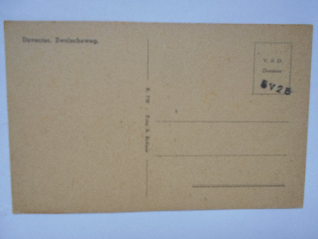 Deventer Zwolseweg met kerk zeer oud Deventer Foto A Rolloos, Verzamelen, Ophalen of Verzenden, 1920 tot 1940, Ongelopen, Overijssel