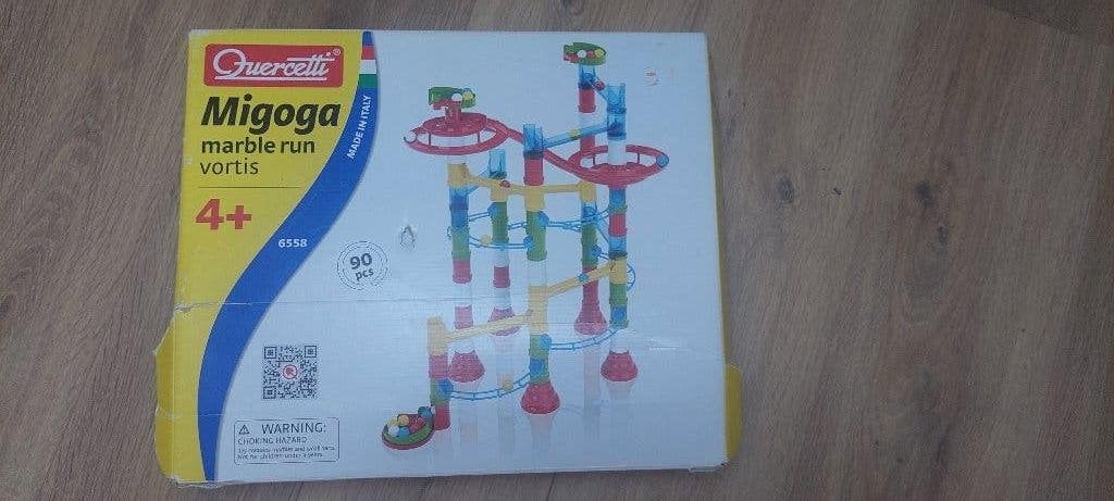 Quercetti Migoga - 90-delig knikkerbaan 6558, Kinderen en Baby's, Speelgoed | Educatief en Creatief, Ophalen of Verzenden, Gebruikt