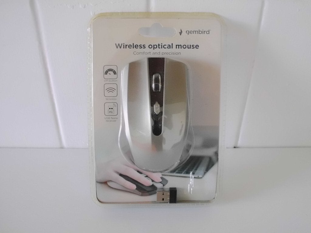 1 gembird wireless optical mouse draadloze muis USB receiver, Computers en Software, Muizen, Ophalen, Rechtshandig, Muis, Gebruikt
