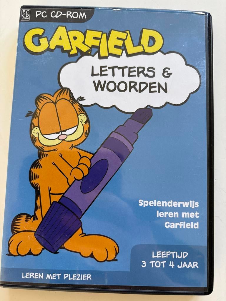 Garfield Letters & Woorden PC CD-ROM (3-4 jaar), Computers en Software, Educatie- en Cursussoftware, Gebruikt, Overige typen, Windows