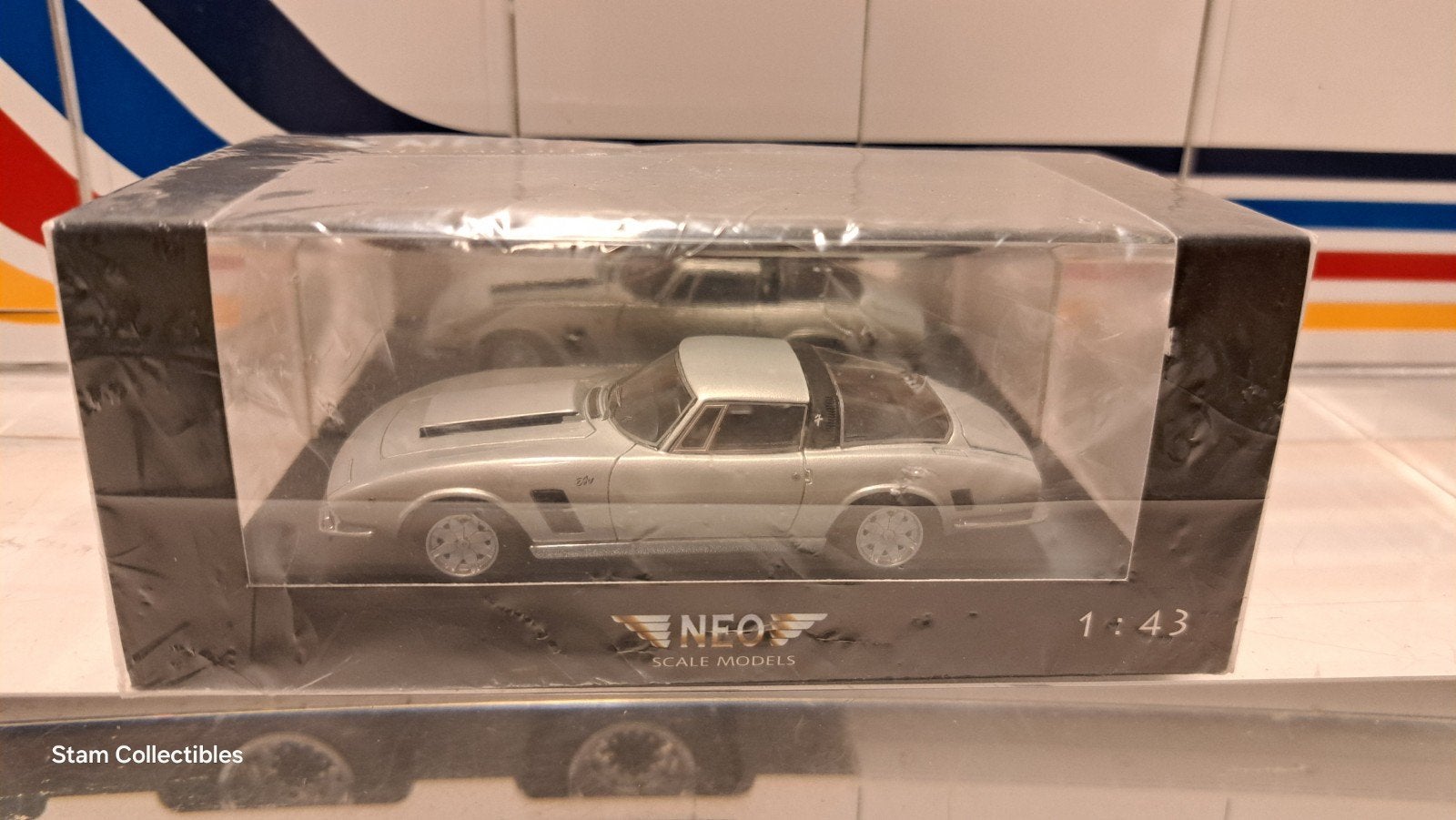 Neo Scale Models Iso Grifo 7-Litri MK2 IR8 Silver - 1972, Overige merken, Auto, Nieuw, Ophalen of Verzenden