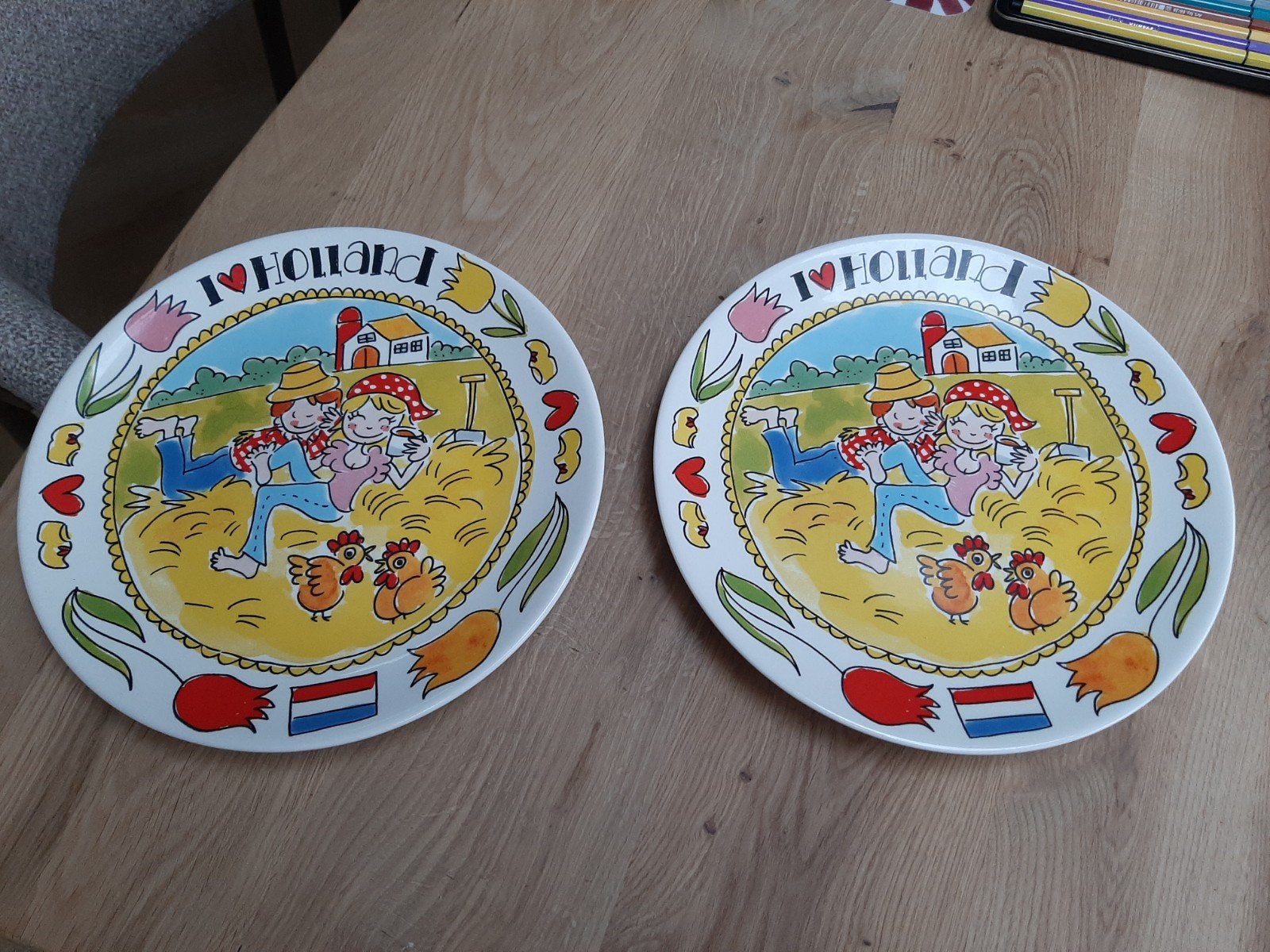 Set van 2 Blond Amsterdam IHolland dinerborden, Ophalen, Zo goed als nieuw, Bord(en), Aardewerk
