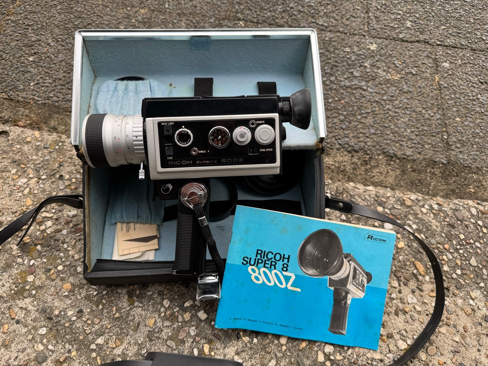 Vintage Ricoh Super 8 800Z filmcamera met koffer, Ophalen of Verzenden, 8mm, Camera
