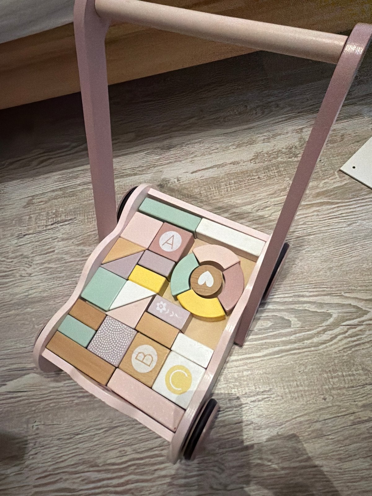 Little Dutch Houten Loopwagen met Blokken, Kinderen en Baby's, Speelgoed | Houten speelgoed, Ophalen, Gebruikt, Duw- of Trekspeelgoed
