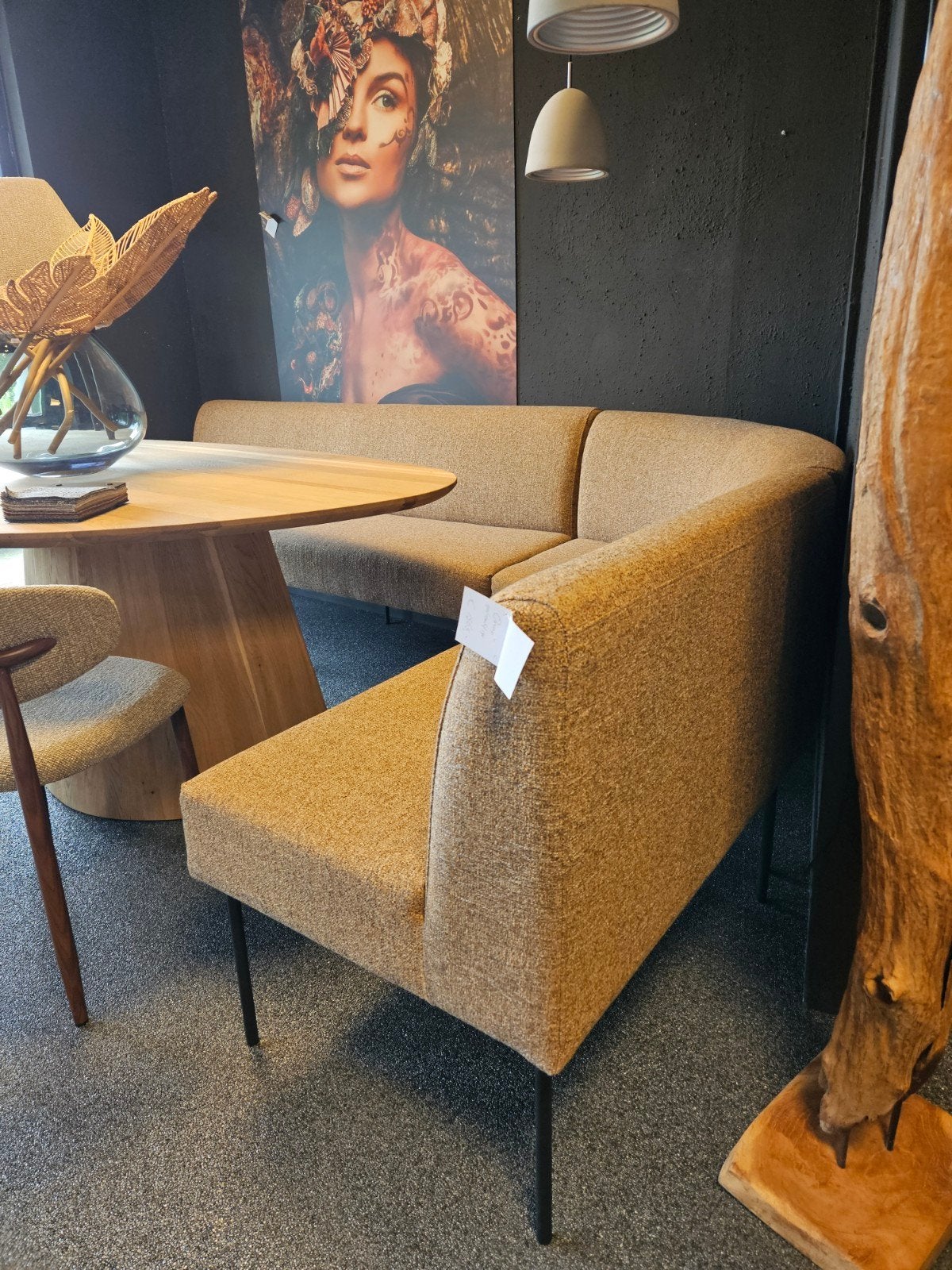 Diningbank ronde hoek ONNO, Huis en Inrichting, Stoelen, Nieuw, Vijf, Zes of meer stoelen, Stof, Ophalen of Verzenden