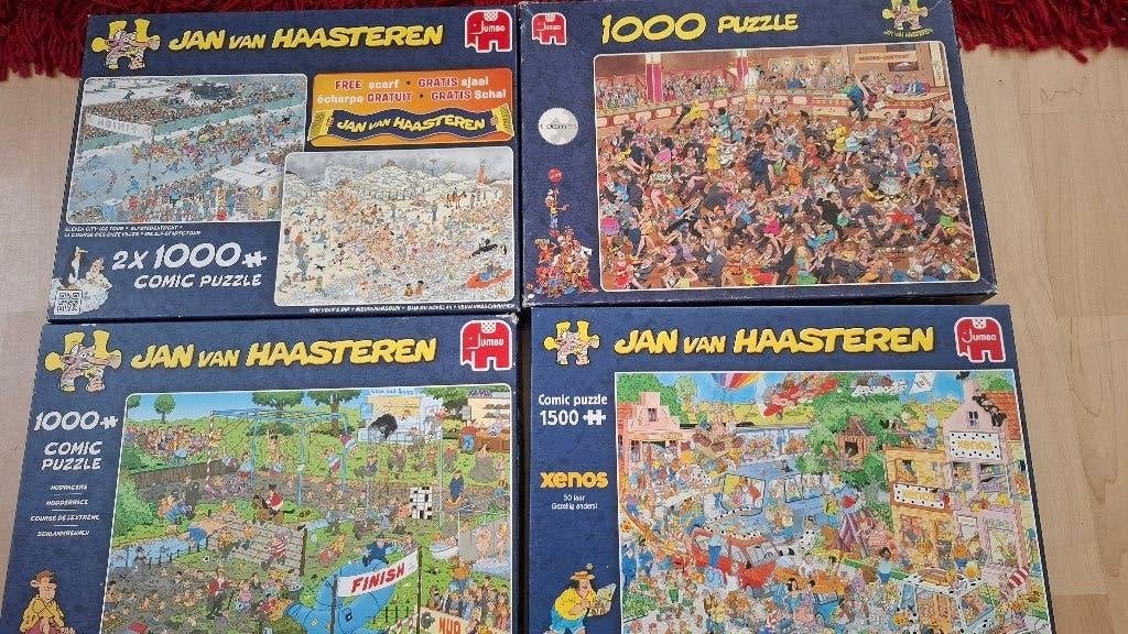 Puzzels Jan van Haasteren, Ophalen of Verzenden, 500 t/m 1500 stukjes, Zo goed als nieuw, Legpuzzel