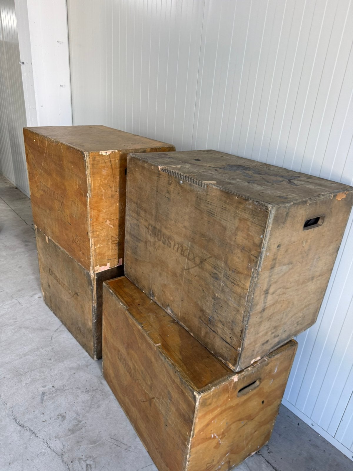Crossmaxx plyboxen 4 stuks/ set/ gebruikt, Ophalen, Gebruikt, Overige typen, X