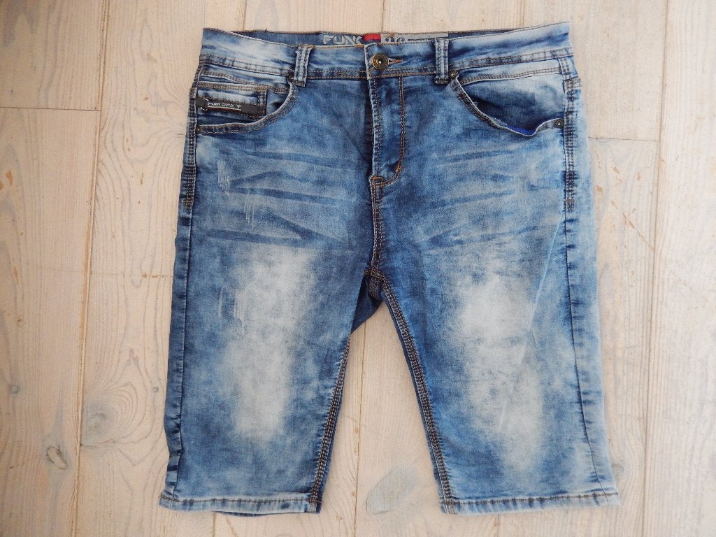 * Funk denim korte blauwe stretch jeans maat 32 *, Kleding | Heren, Blauw, Ophalen of Verzenden, Zo goed als nieuw, Funk premium denim co