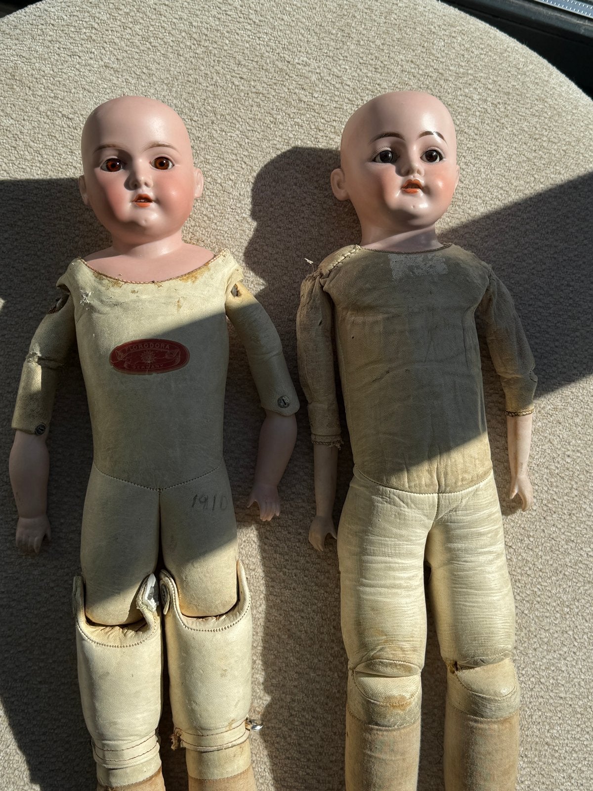 2 antieke poppen —opruiming—, Ophalen of Verzenden