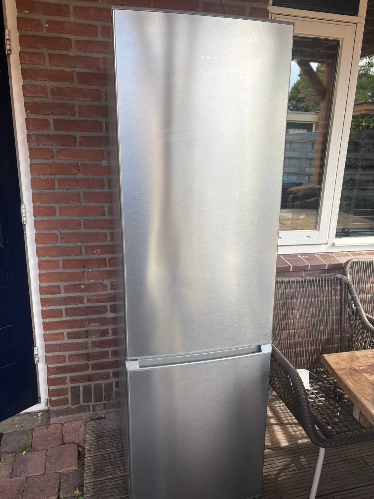 Inventum koelkast zilver, Ophalen, 200 liter of meer, 160 cm of meer, Zo goed als nieuw