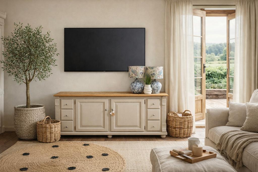 Ladekast tv meubel tv kast dressoir lage kast vintage, Ophalen, 150 tot 200 cm, Zo goed als nieuw, Nvt