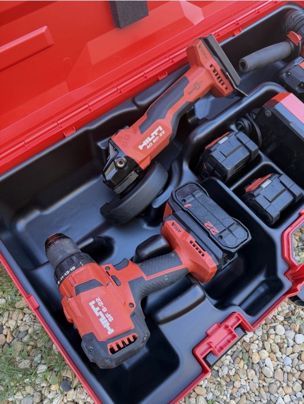 Hilti NURON-set met 3 accumachines 22V in koffer, Ophalen of Verzenden