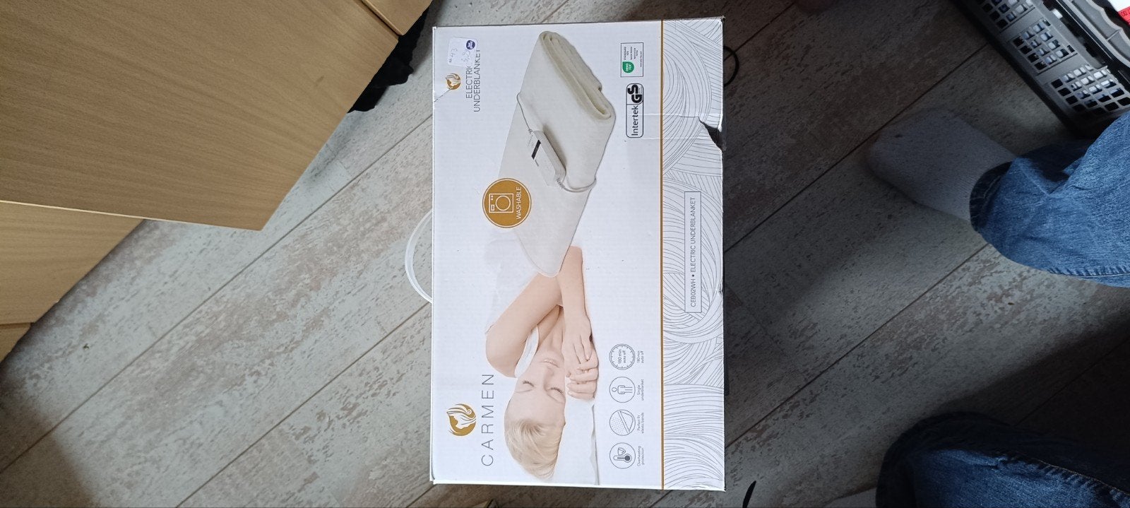 Carmen Elektrische Onderdeken - Nieuw in doos, Overige merken, Jongetje of Meisje, Wit, Eenpersoonsbed