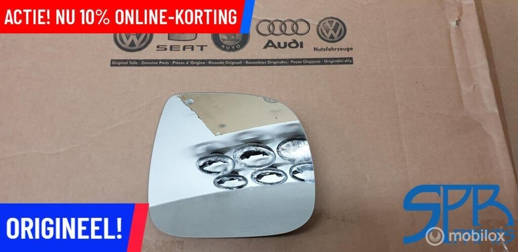 T5GP T6 T6.1 AMAROK RECHTS Spiegelglas BUITENSPIEGEL SPIEGEL, Auto-onderdelen, Volkswagen, Nieuw, Ophalen of Verzenden