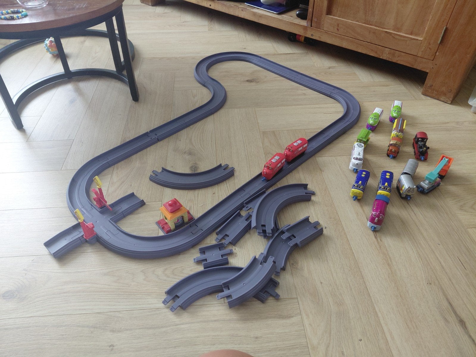 Chuggington treinbaan met diverse treintjes, Ophalen of Verzenden, Gebruikt