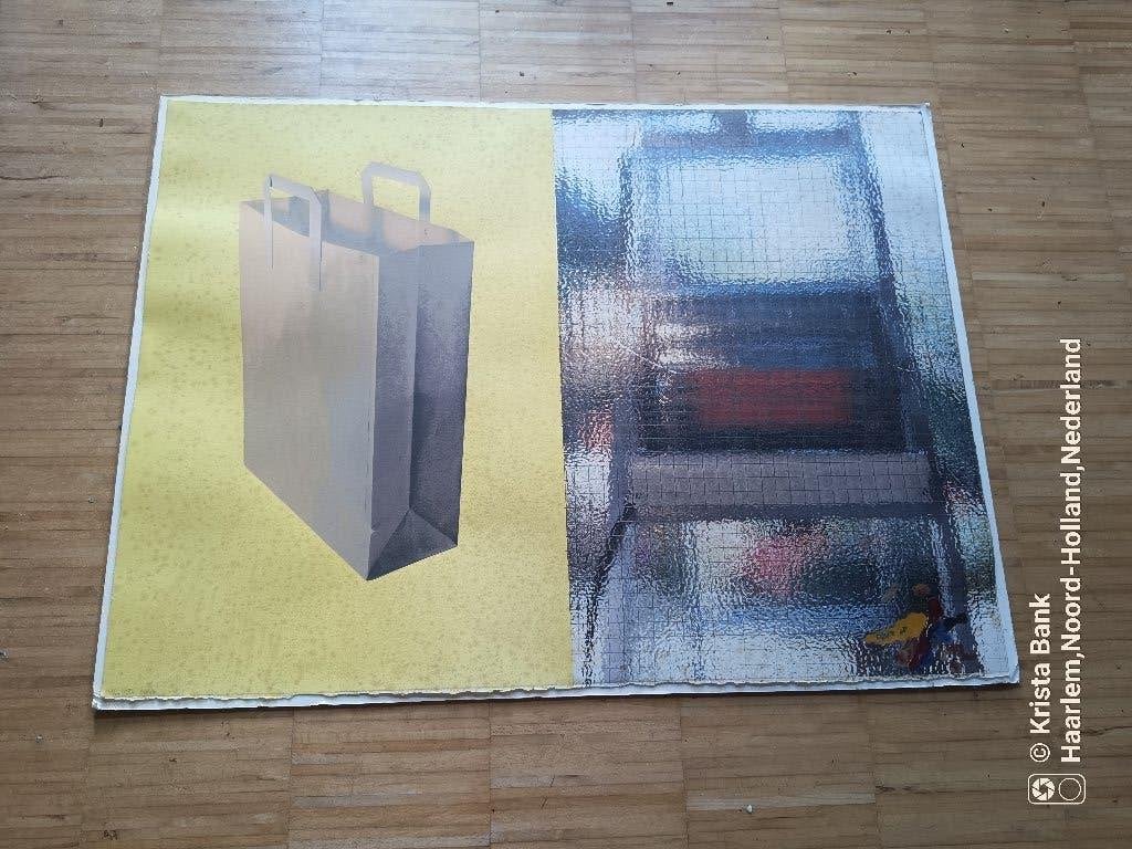 Tim Mara lithografie Wire Glass and Carrier Bag, Ophalen, Abstract, Papier/karton, Zeefdruk