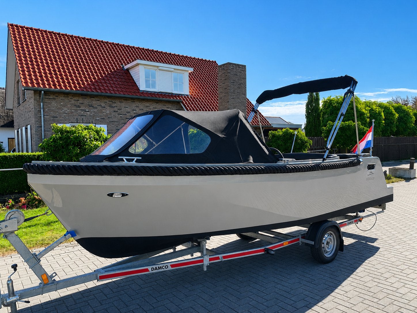 Meersloep 600 honda 20pk bwj 022 audio/teak/bimini/tafel, Ophalen, Maassloep, Elektrische start