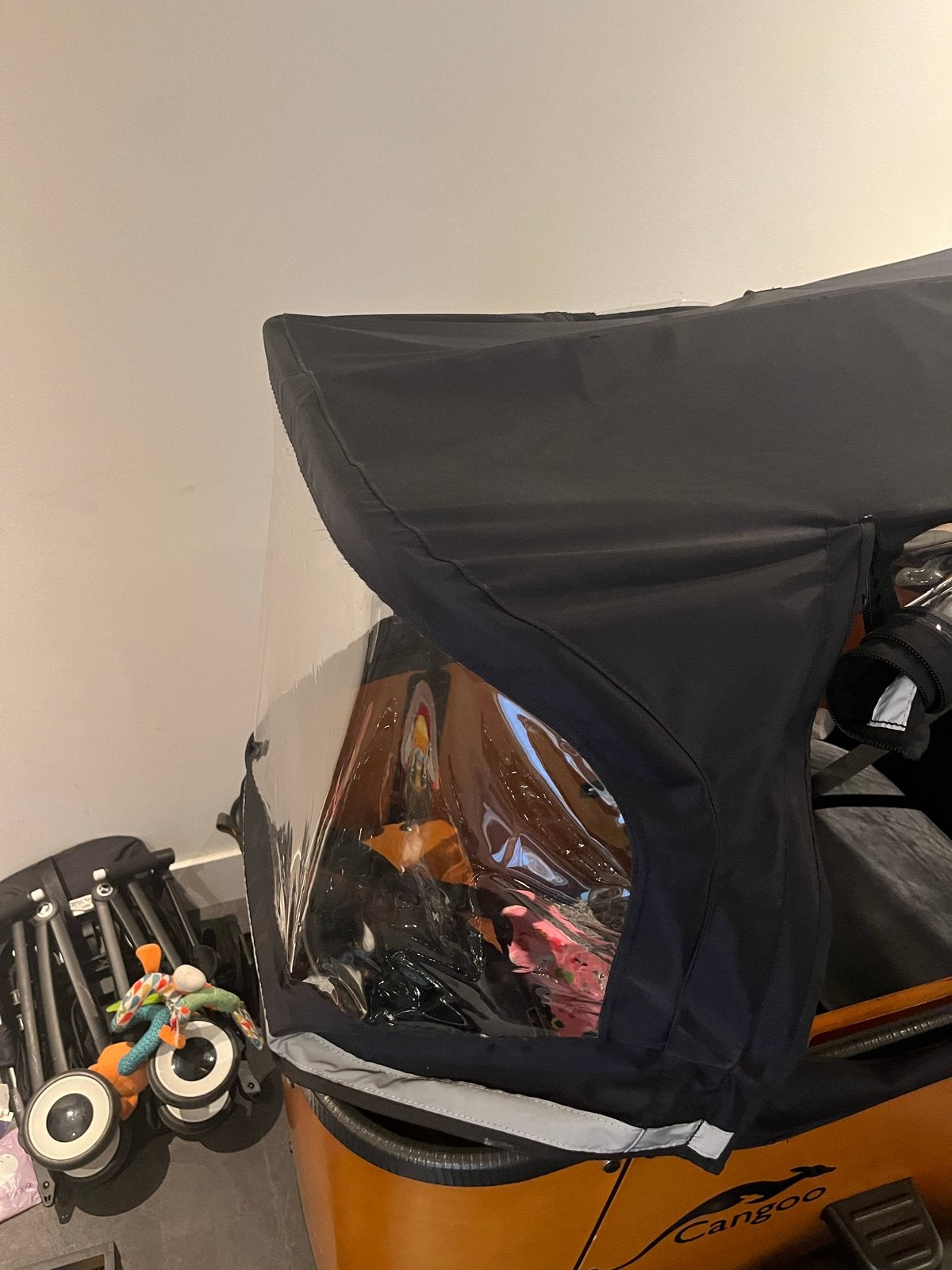 Cangoo Buckle Regenhuif voor Bakfiets, Fietsen en Brommers, Fietsaccessoires | Aanhangers en Karren, Zo goed als nieuw, Overige typen