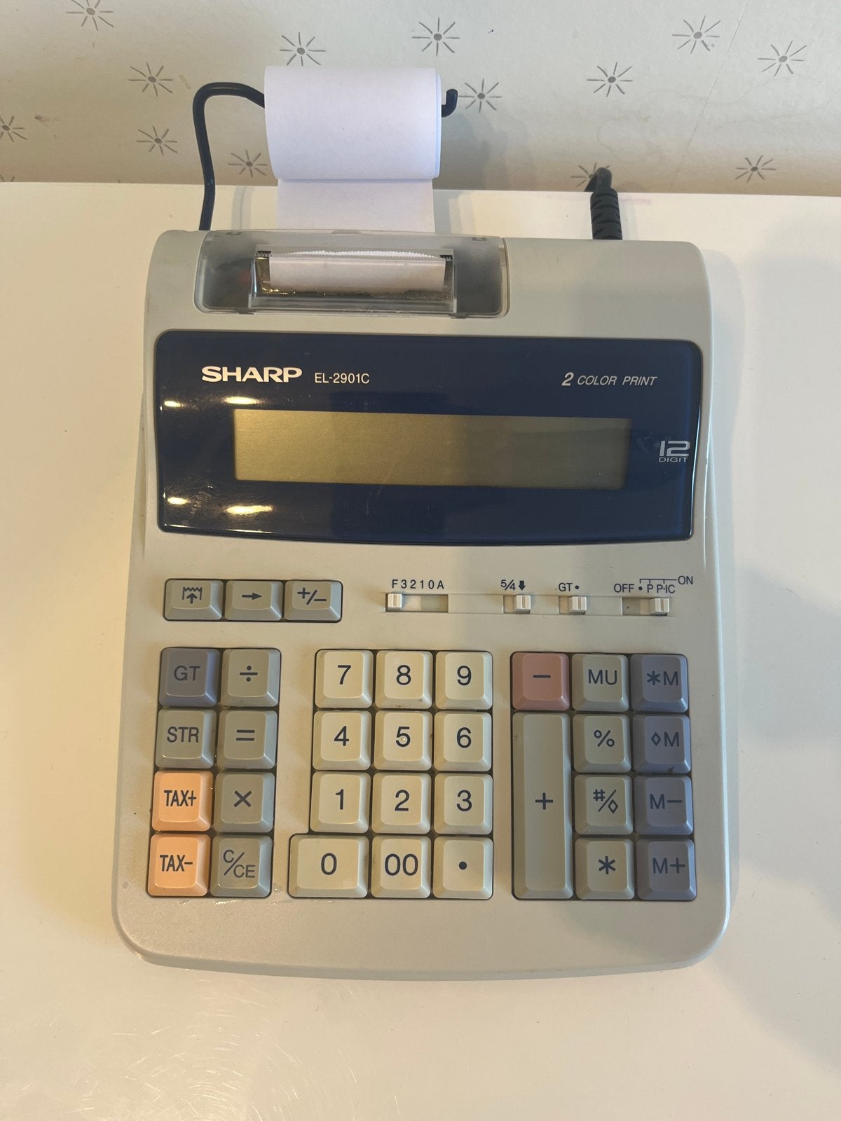 Sharp EL-2901C, 2 color print rekenmachine, Ophalen of Verzenden, Zo goed als nieuw