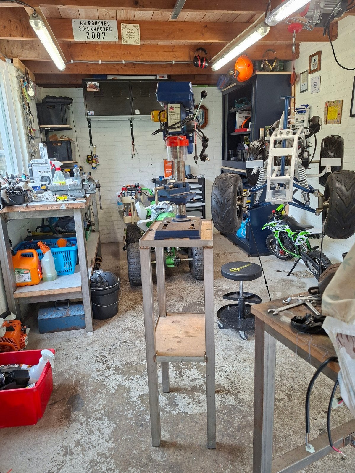 Te koop kolomboormachine (Top Craft) op handige staander., Ophalen, Gebruikt, Kolomboormachine