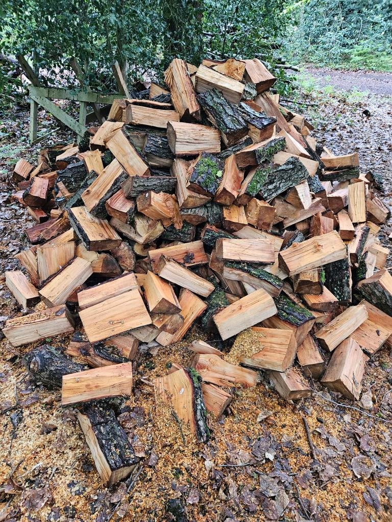 Gekloofd Elzenhout, Tuin en Terras, Haardhout, 3 tot 6 m³, Ophalen of Verzenden, Elzenhout, Blokken