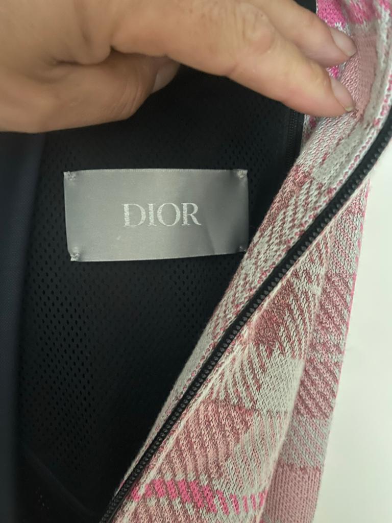 Dior Geruite Jas Roze/Grijs - Maat L, Kleding | Heren, Jassen | Zomer, Verzenden, Zo goed als nieuw, Maat 52/54 (L), Roze