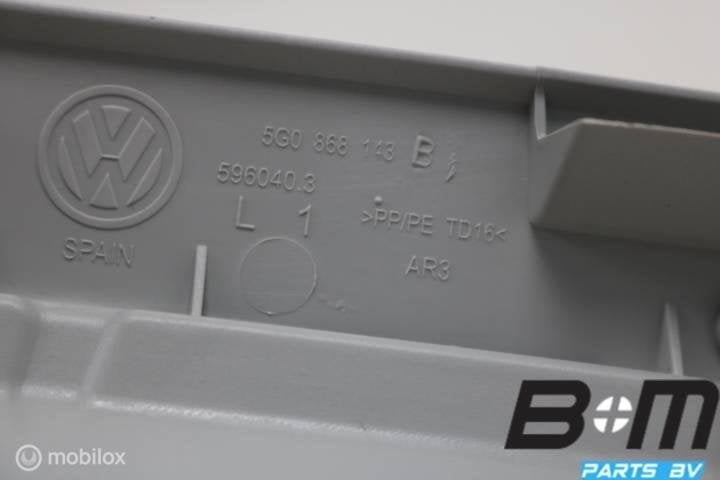 Paneel A - stijl links VW Golf 7 5G0868143B, Gebruikt