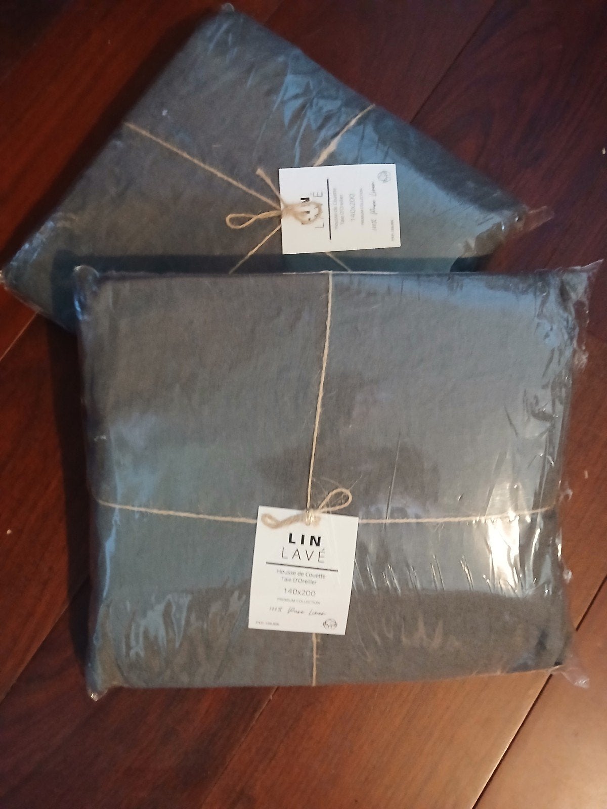 100%Linnen dekbedovertrek antraciet nieuw 140x200 1 persoons, Eenpersoons, Wit, Dekbedovertrek, Nieuw