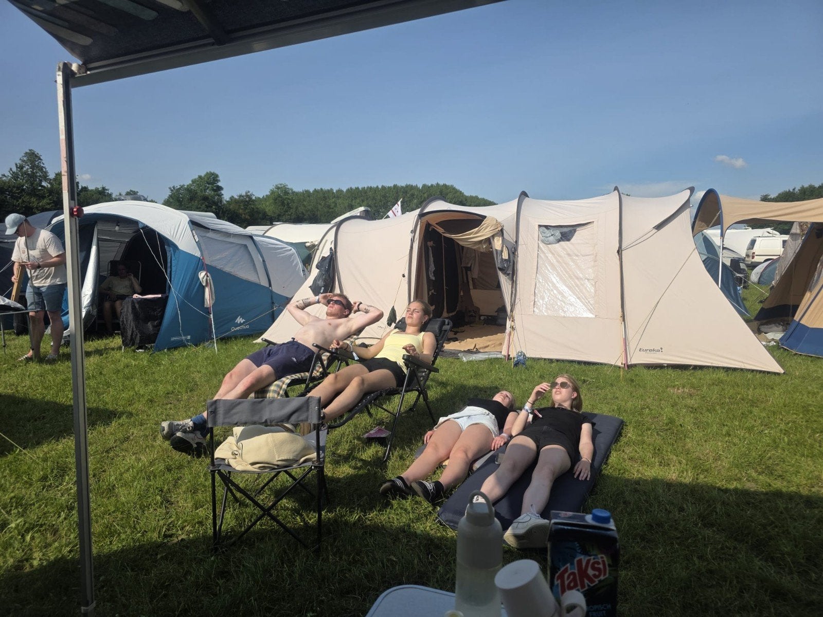 Eureka The Grand, 5 persoons tent, Caravans en Kamperen, Tenten, Ophalen, Gebruikt, Tot en met 5