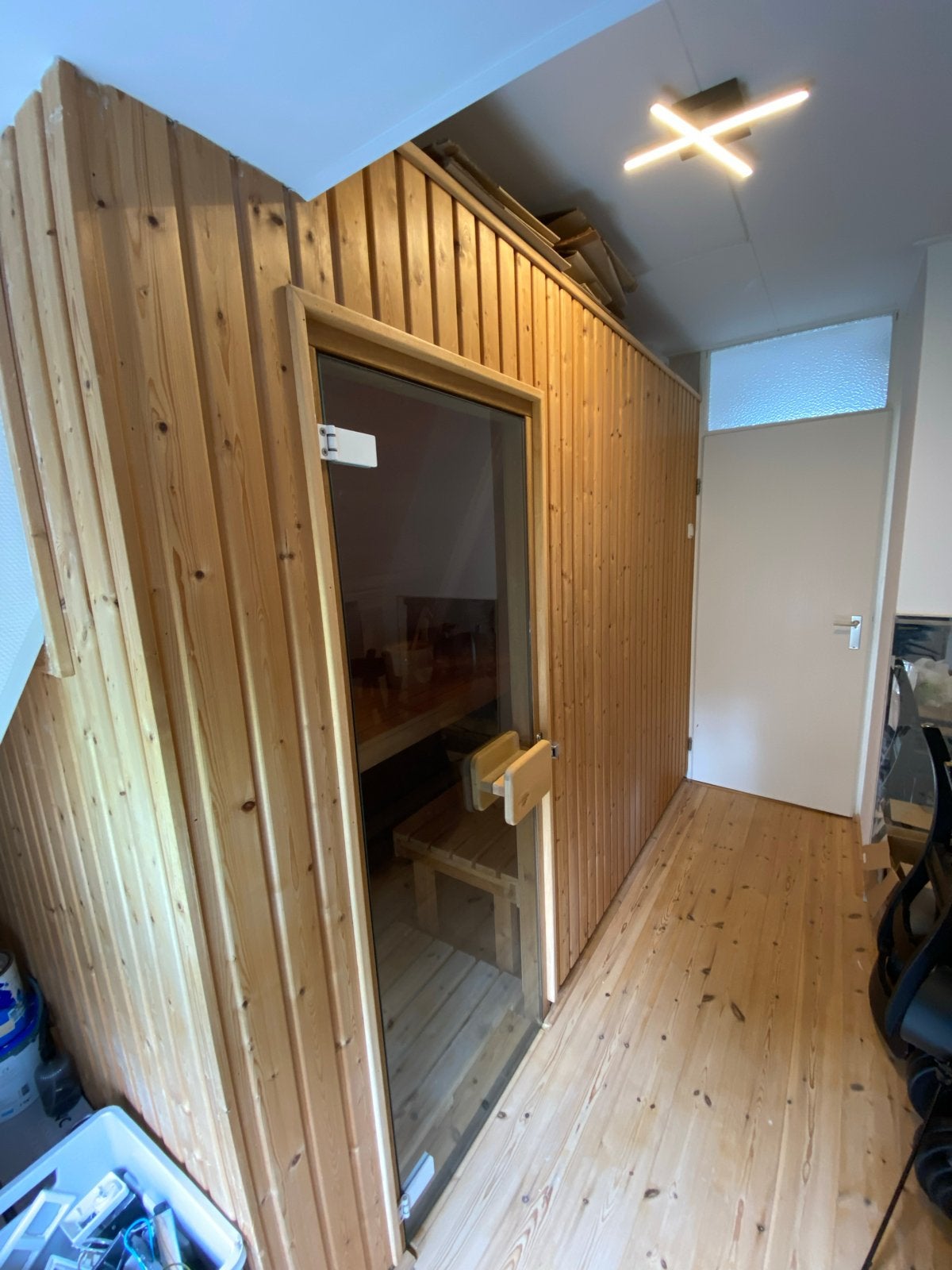 Cleopatra Sauna 2,90 x 1,50 - Complete Sauna, Ophalen, Gebruikt, Fins of Traditioneel, Complete sauna