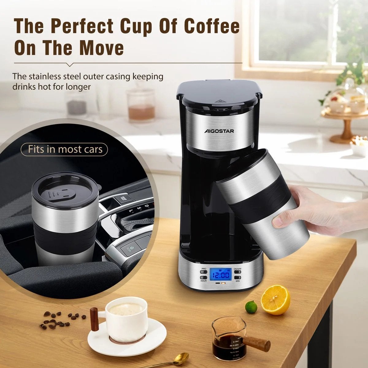 Aigrostar koffiezetapparaat, 10 kopjes of meer, Ophalen, Zo goed als nieuw, Koffiemachine