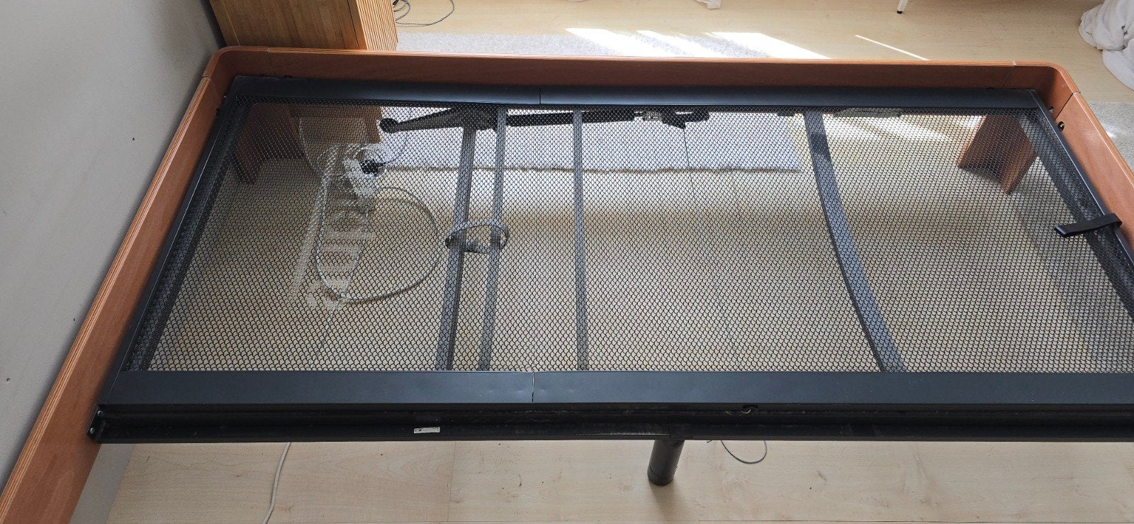 Tweepersoons auping bedframe zonder auping spiralen, Bruin, Tweepersoons, Ophalen of Verzenden, 180 cm