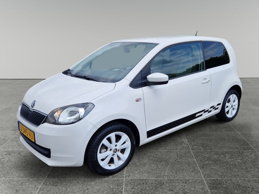 Skoda Citigo 1.0 Grt. Ambition ZEER NETJES,NAV,STOELVERWARMI, Auto's, Euro 5, Stof, Gebruikt, 4 stoelen