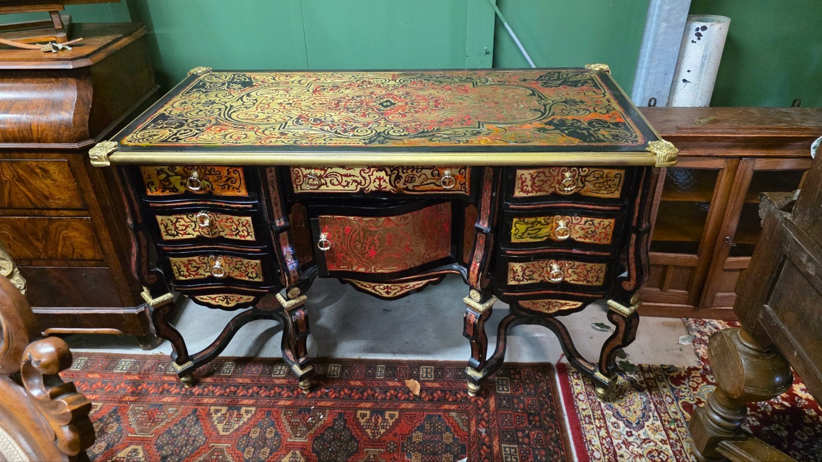 Grote Boulle bureau/tafel