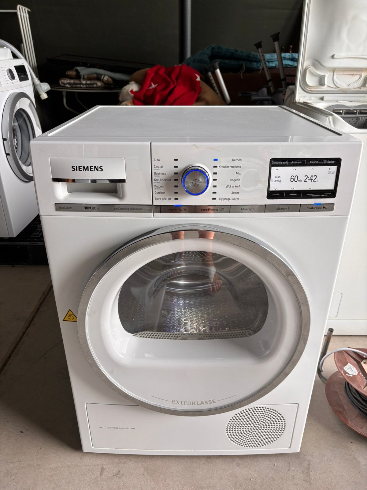 Nette droger Siemens IQ800  condensdroger, Ophalen, 6 tot 8 kg, Gebruikt, Voorlader