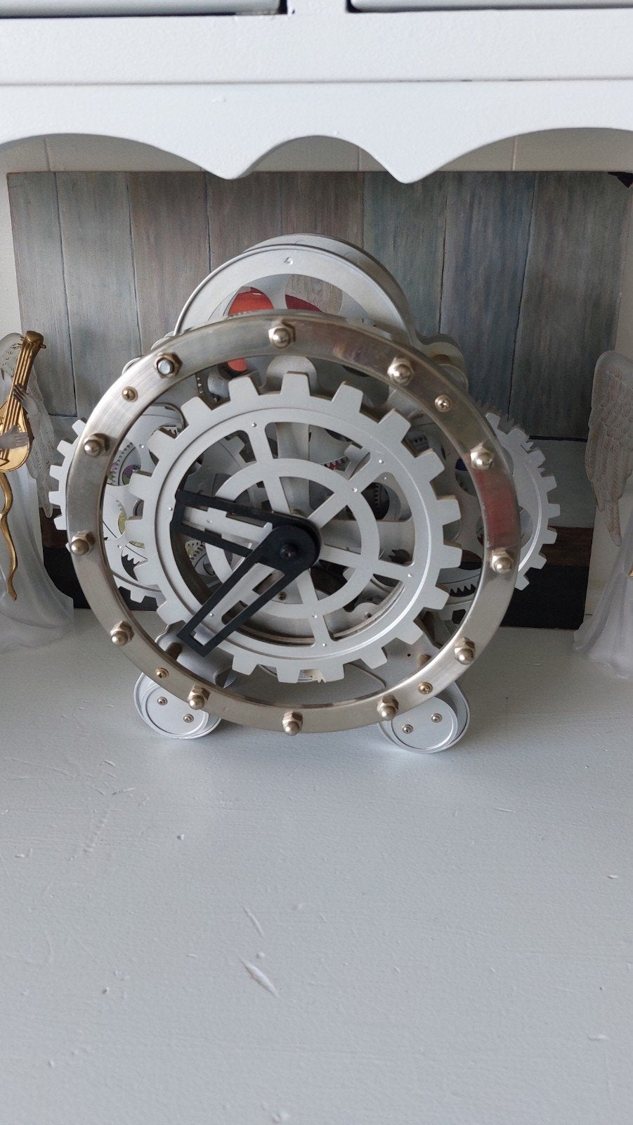 Unieke Steampunk Tandwiel Klok - Decoratief Object, Ophalen of Verzenden