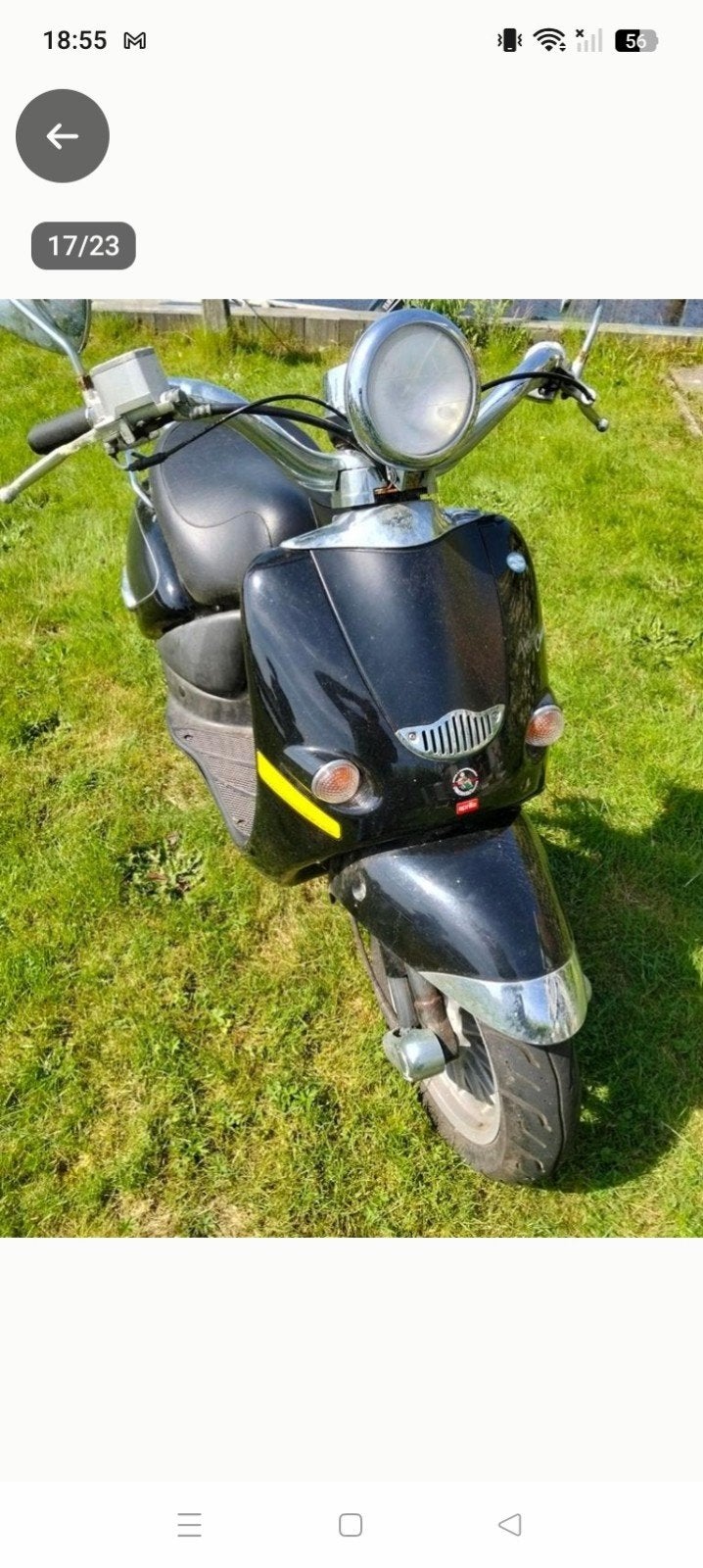Aprilia Mojito 50 Custom Scooter - Zwart, Weinig kilometers, Fietsen en Brommers, Scooters | Aprilia, Ophalen, Tweetakt, Gebruikt
