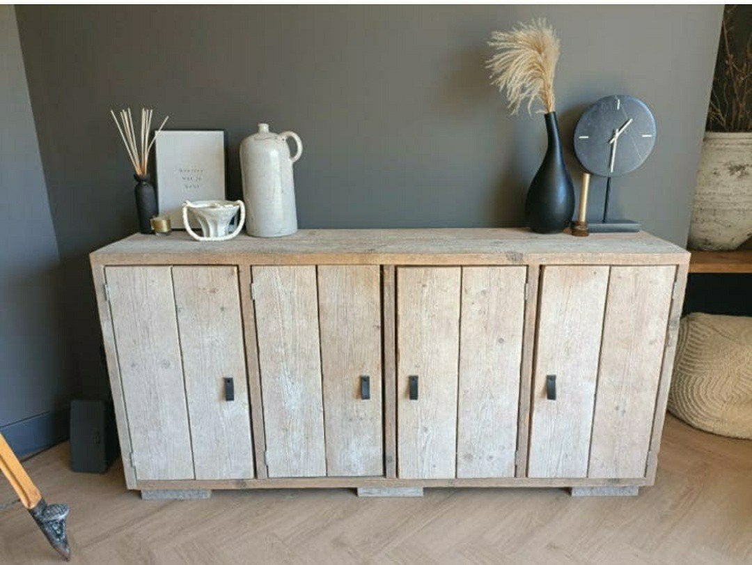 Steigerhouten dressoir, Ophalen, Met deur(en), 150 tot 200 cm, 25 tot 50 cm