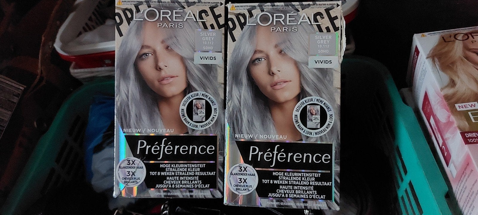 L'Oréal Préférence Vivids Silver Grey Haarverf (2 stuks), Ophalen of Verzenden, Nieuw, Overige typen