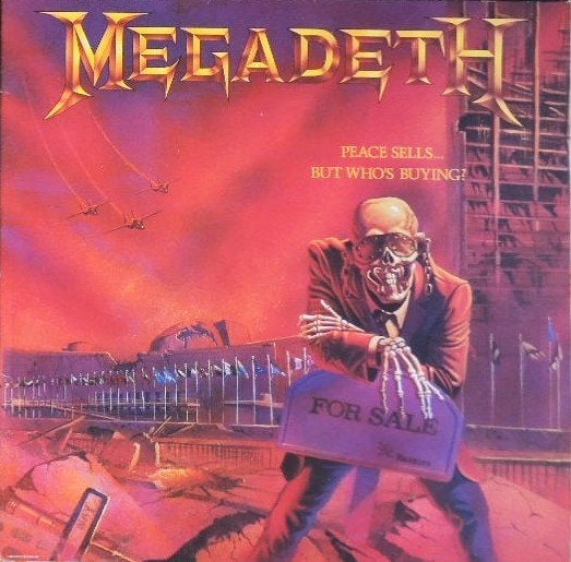 Megadeth LP Peace Sells But Who's Buying met promo leaflet, Inclusief binnenhoes, Ophalen, Gebruikt, 12 inch