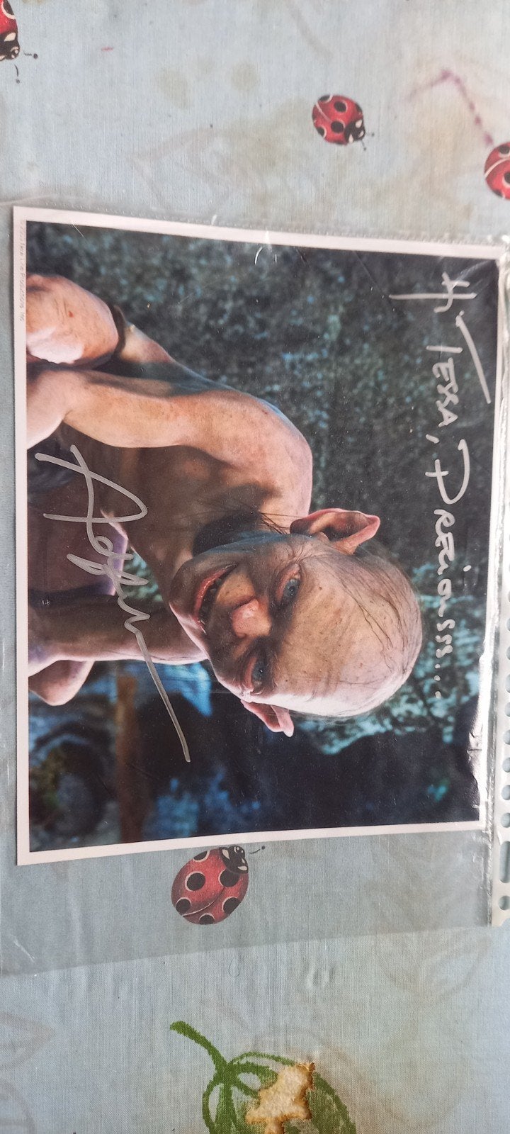 LOTR Gollum met Andy Serkis handtekening, Ophalen of Verzenden