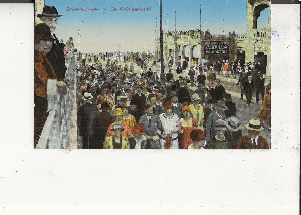 Scheveningen Palacestraat Reclame Abdulla-Cigarettes, Ophalen of Verzenden, Voor 1920, Ongelopen, Zuid-Holland