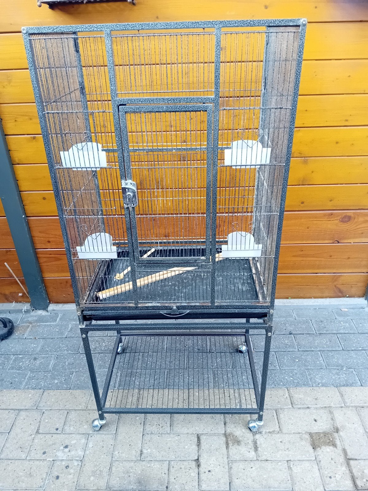 tk vogelkooi d43 b62 h80 ..op standaard, Ophalen of Verzenden, Metaal, Vogelkooi